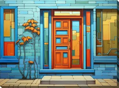 Картина маслом Дверь №211