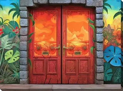 Картина маслом Дверь №341