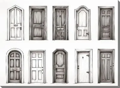 Картина маслом Двери №68