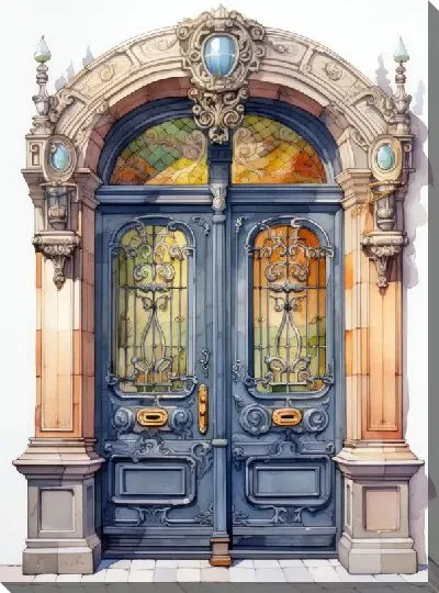 Картина маслом Дверь №69