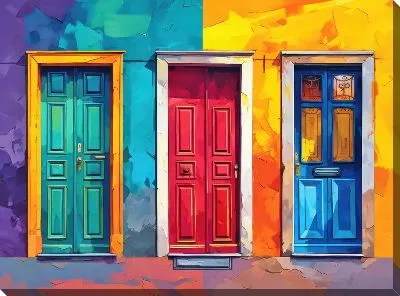 Картина маслом Дверь №74