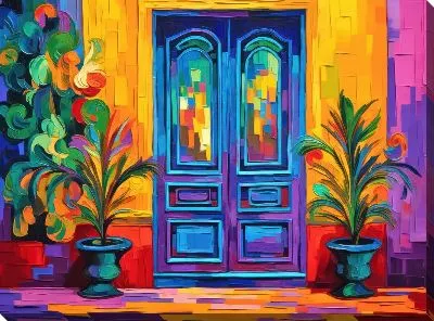Картина маслом Дверь №76