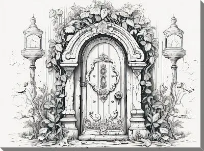 Картина маслом Дверь №77