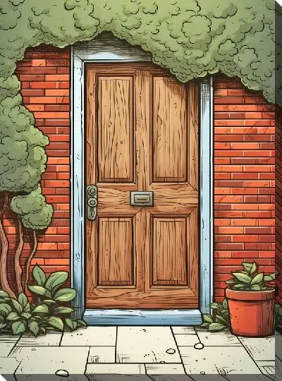 Картина маслом Дверь №79