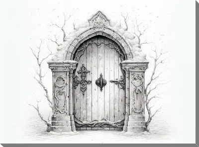 Картина маслом Дверь №81