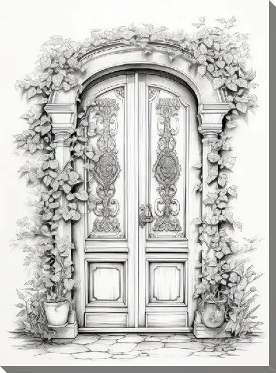 Картина маслом Дверь №84