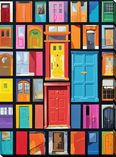 Картина маслом Двери №99