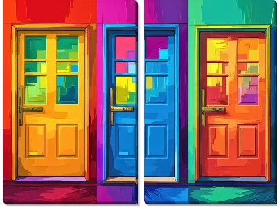 Модульная картина Двери №106