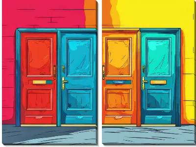 Модульная картина Двери №110