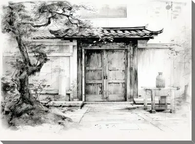 Картина маслом Дверь №114