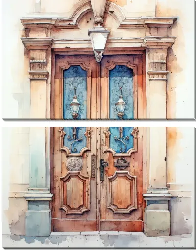 Модульная картина Дверь №1211