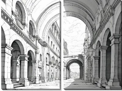 Модульная картина Арка №53