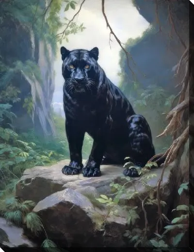 Картина маслом Пантера №1