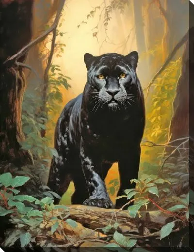 Картина маслом Пантера №3