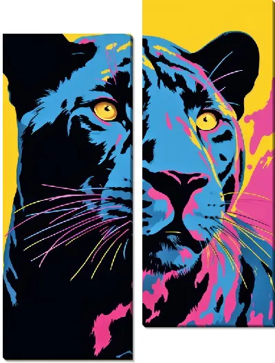 Модульная картина Пантера №5