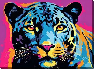 Картина маслом Пантера №6