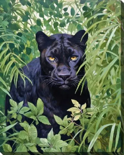 Картина маслом Пантера №9