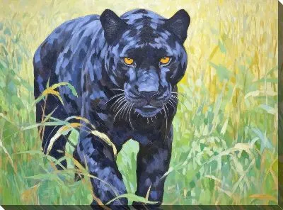 Картина маслом Пантера №10