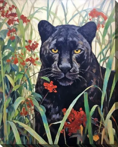 Картина маслом Пантера №13