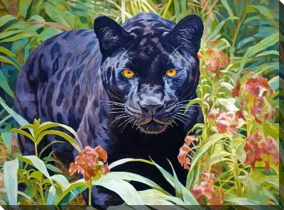 Картина маслом Пантера №15