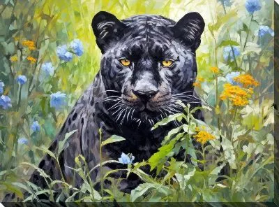Картина маслом Пантера №20