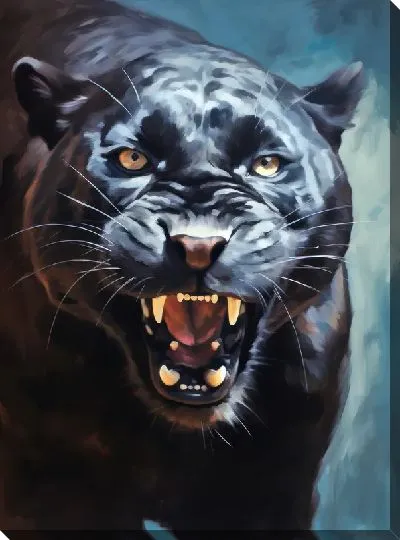 Картина маслом Пантера №21