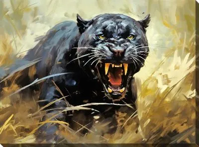 Картина маслом Пантера №22