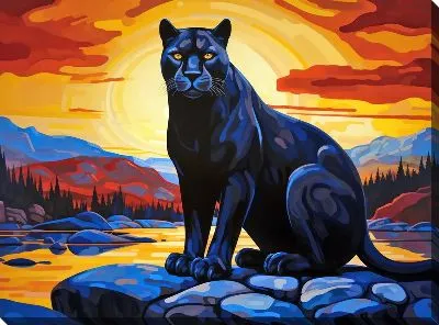 Картина маслом Пантера №24