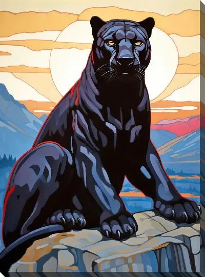 Картина маслом Пантера №27