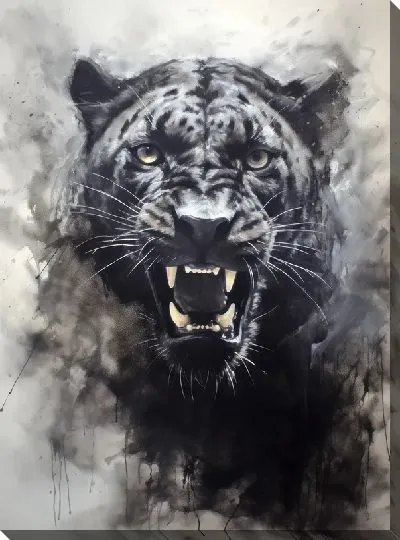 Картина маслом Пантера №30