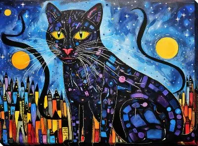 Картина маслом Пантера №31