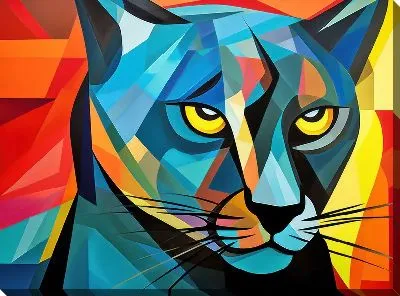 Картина маслом Пантера №35