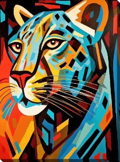 Картина маслом Пантера №38