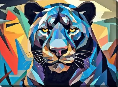 Картина маслом Пантера №39