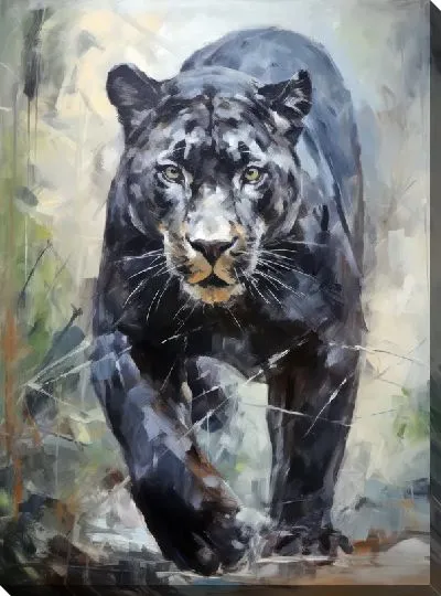 Картина маслом Пантера №42