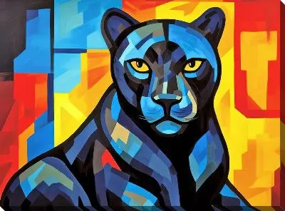 Картина маслом Пантера №43