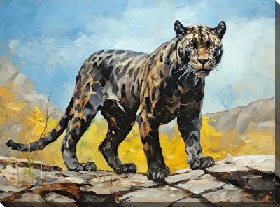 Картина маслом Пантера №44