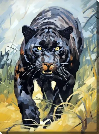 Картина маслом Пантера №45