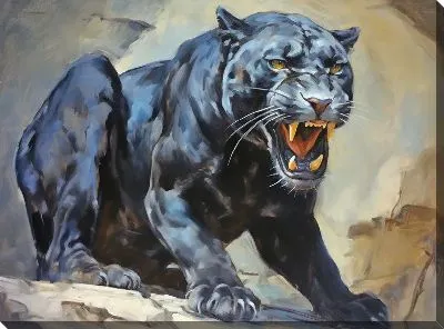 Картина маслом Пантера №47