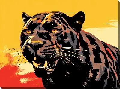 Картина маслом Пантера №53