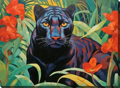 Картина маслом Пантера №54