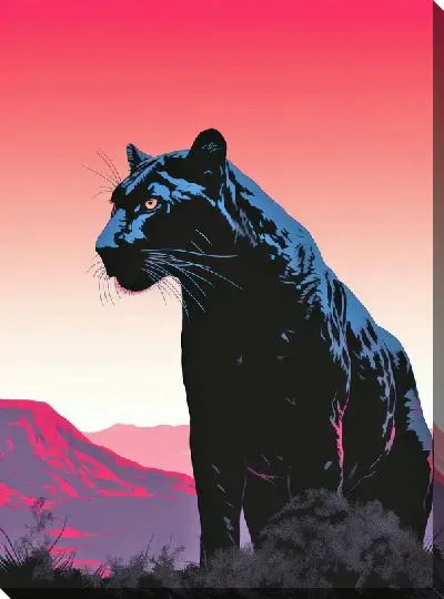 Картина маслом Пантера №55