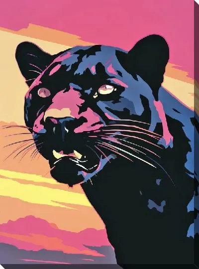 Картина маслом Пантера №56