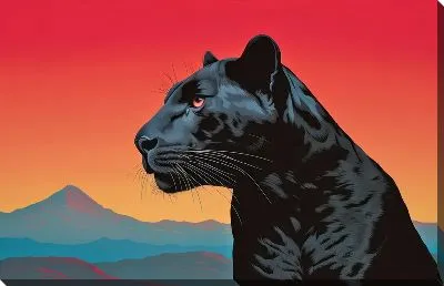 Картина маслом Пантера №57