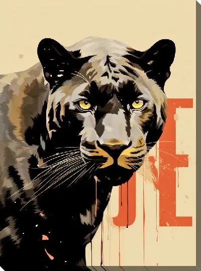 Картина маслом Пантера №58