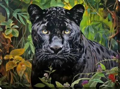 Картина маслом Пантера №60