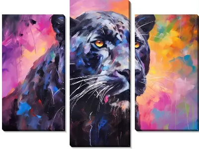 Модульная картина Пантера №61