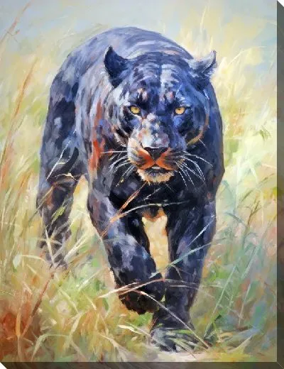 Картина маслом Пантера №65