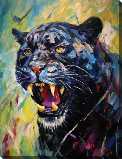 Картина маслом Пантера №66