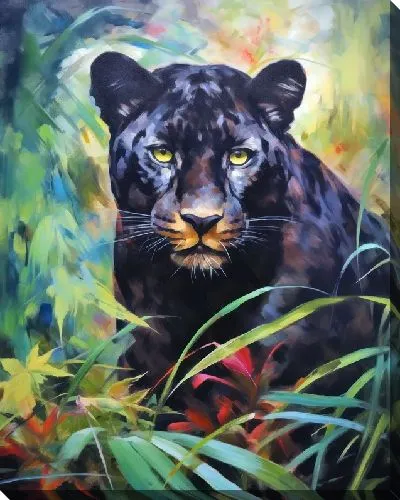 Картина маслом Пантера №67